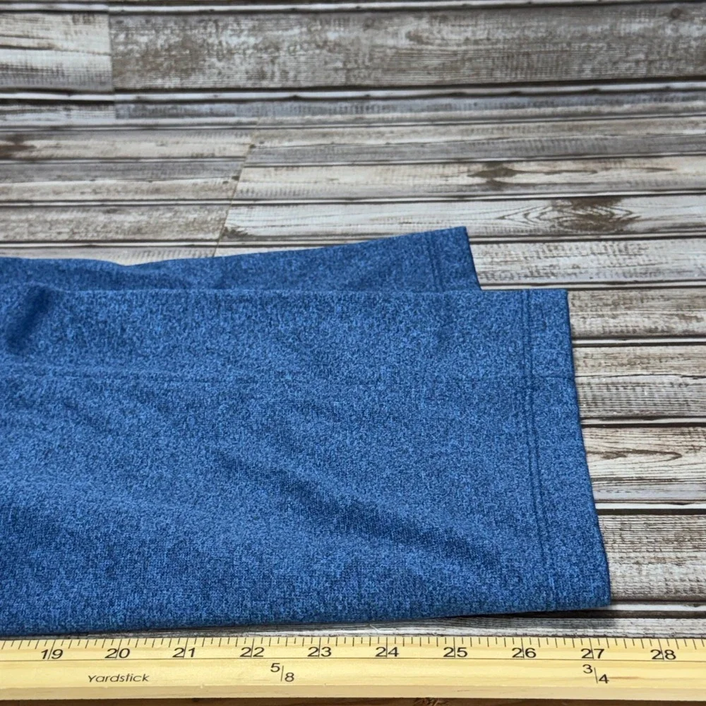 The North Face Pullover Jacket Mens XL Blue Heathered Quarter Zip Fleece Lined